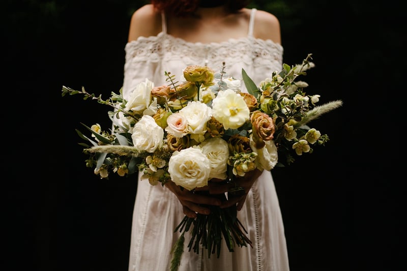Bride in a stunning wedding dress